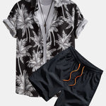 Ensemble Sidonie — chemise à imprimé palmiers & short de bain