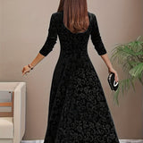 Julie — Robe Maxi Élégante à Motifs