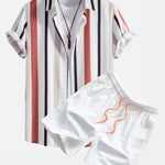Ensemble — chemise rayée & short de bain