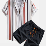 Ensemble — chemise rayée & short de bain