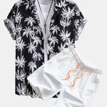 Ensemble Capucine — chemise à imprimé palmiers & short de bain