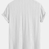 Ensemble — chemise texturée froissée & pantalon texturé froissé à jambe droite