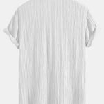 Ensemble Améline — chemise texturée froissée & short de bain à imprimé rayé