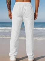 STRAIGHT LINEN TROUSERS FOR MEN