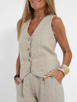 Ensemble Gilet Boutonné & Pantalon Large