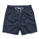Ensemble — chemise cubaine rayée en coton mélangé & short de bain à imprimé rayé