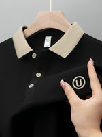 EMBROIDERED LAPEL SHIRT FOR MEN