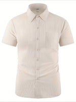 LAPEL LINEN SHIRT FOR MEN