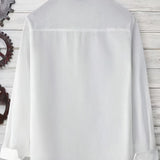 BUTTON LAPEL SHIRT FOR MEN