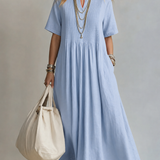 Maylis | Robe élégante à col V