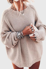 Esther | Pull ample en grosse maille à manches raglan