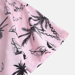 Ensemble — chemise à imprimé palmiers et voiliers & short de bain