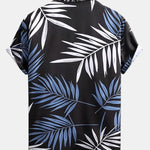 Ensemble — chemise à imprimé feuilles tropicales & short de bain