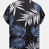 Ensemble — chemise à imprimé feuilles tropicales & short de bain