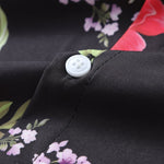 Ensemble — chemise à imprimé floral peint & short de bain mi-long à cordon