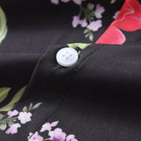 Ensemble — chemise à imprimé floral peint & short de bain mi-long à cordon