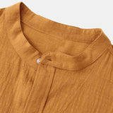 Améline — Chemise en lin à col officier et manches longues