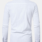 Améline — Chemise en lin à col officier et manches longues