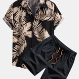Ensemble Sidonie — chemise à imprimé tropical & short de bain