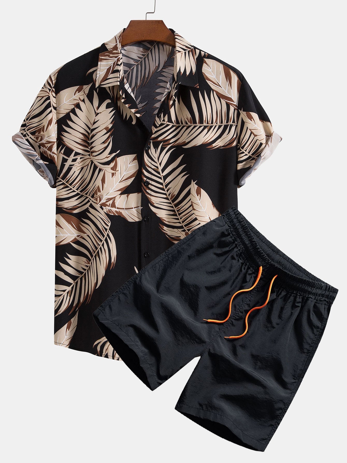 Ensemble Sidonie — chemise à imprimé tropical & short de bain