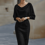 Alix | Robe de cocktail à col bénitier