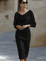 Alix | Robe de cocktail à col bénitier
