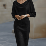 Alix | Robe de cocktail à col bénitier