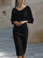 Alix | Robe de cocktail à col bénitier