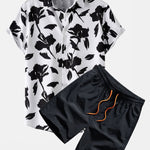 Ensemble Améline — chemise à imprimé floral & short de bain