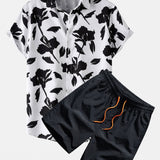 Ensemble Améline — chemise à imprimé floral & short de bain
