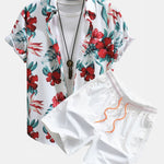 Ensemble Capucine — chemise à imprimé floral tropical & short de bain