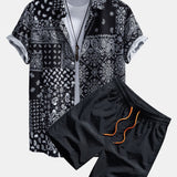 Ensemble Apolline — chemise à imprimé paisley & short de bain
