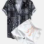 Ensemble Apolline — chemise à imprimé paisley & short de bain