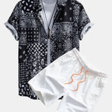 Ensemble Apolline — chemise à imprimé paisley & short de bain