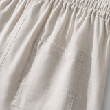Ensemble Améline — chemise gaufrée & short à cordon en lin et coton