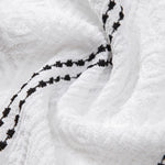 Ensemble — chemise jacquard rayée géométrique & pantalon texturé froissé