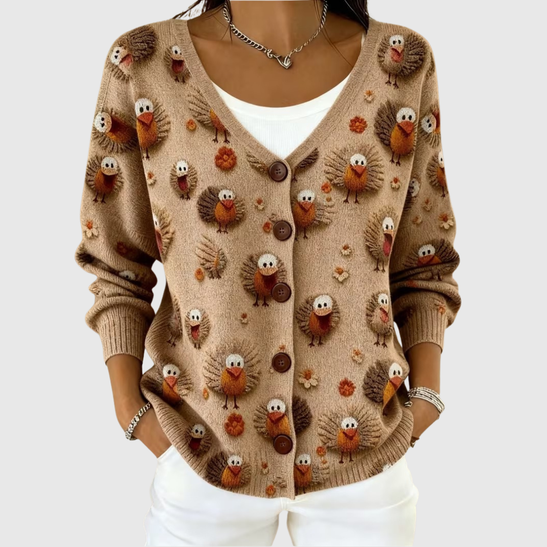 Bérénice — Cardigan en Maille Confortable Boutonné