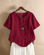 Clémentine | Blouse à boutonnage asymétrique