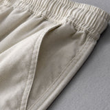 Ensemble Améline — chemise texturée rayée & pantalon en lin à jambe droite