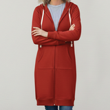 Chloé | Long sweat à capuche zippé