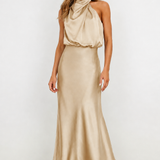Alixe | Robe de soirée à jupe fluide