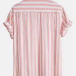Ensemble — chemise rayée à col officier & short de bain