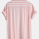 Ensemble — chemise rayée à col officier & short de bain