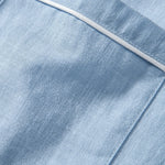 Chemise boutonnée en lin contrastant