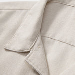 Ensemble — chemise cubaine en lin à poches & pantalon en lin à jambe droite