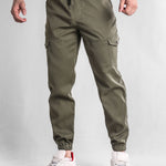 Ensemble — pull à capuche texturé long & pantalon cargo de jogging chino