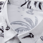 Ensemble — chemise à imprimé palmiers tropical & short de bain à imprimé rayé