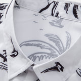 Ensemble — chemise à imprimé palmiers tropical & short de bain à imprimé rayé