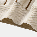 Ensemble — polo en maille rayée & pantalon fuselé coupe slim