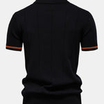 Ensemble — polo zippé en maille à bordure contrastante & short chino à taille élastique